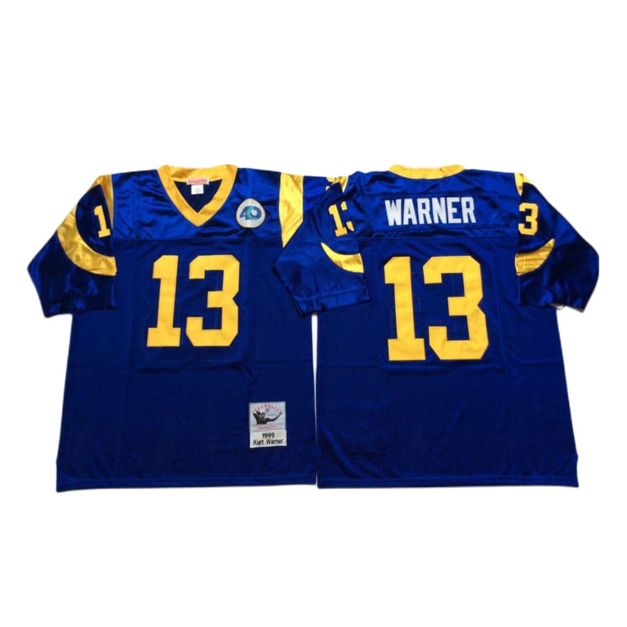 Men's St. Louis Rams Kurt Warner Mitchell & Ness 1999 Royal Authentic Jersey