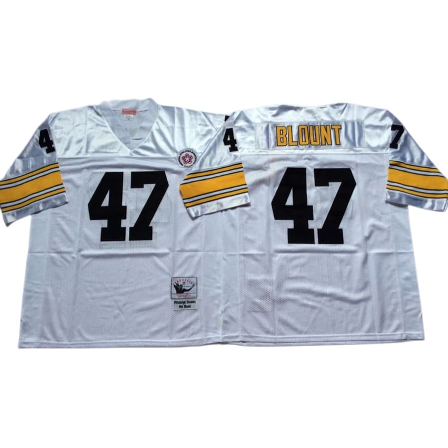 Men's Pittsburgh Steelers Mel Blount Mitchell & Ness White Throwback Jersey