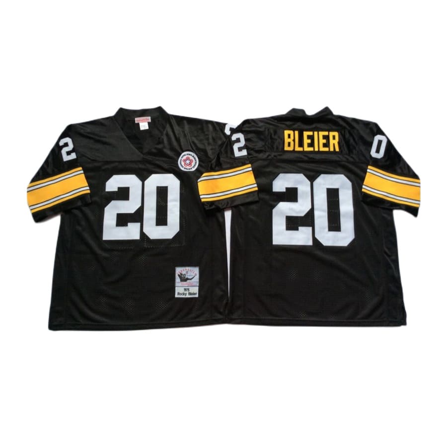 Men's Pittsburgh Steelers Rocky Bleier Mitchell & Ness Black 1975 Jersey