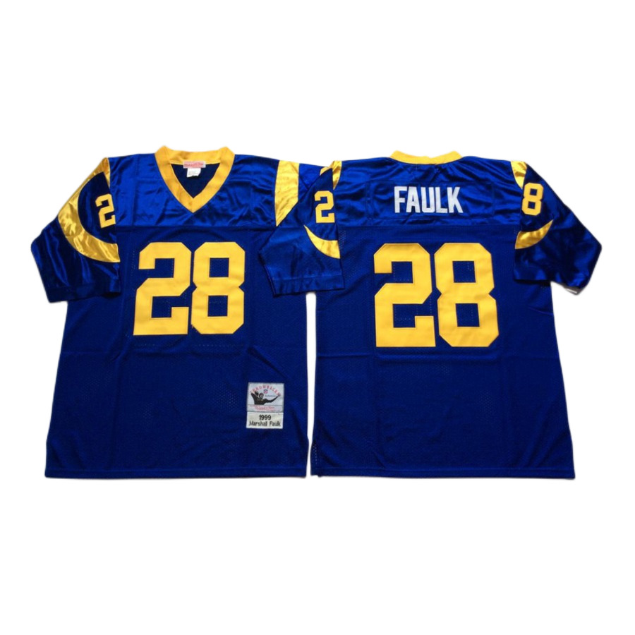 Men's St. Louis Rams Marshall Fraulk Mitchell & Ness 1999 Royal Jersey