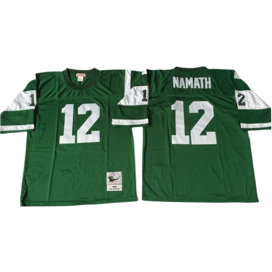 Men's New York Jets Joe Namath Mitchell & Ness Green 1968 Throwback Jersey