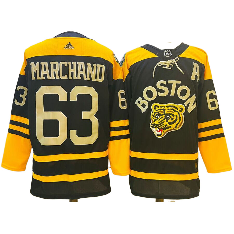 Men's Boston Bruins Brad Marchand Black 2023 Winter Classic Authentic Jersey