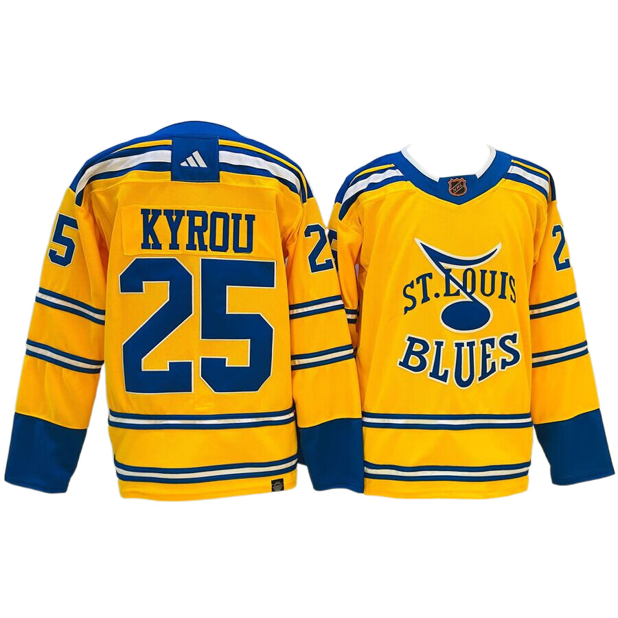 Men's St. Louis Blues Jordan Kyrou Yellow Special Edition 2.0 Breakaway Player Jersey