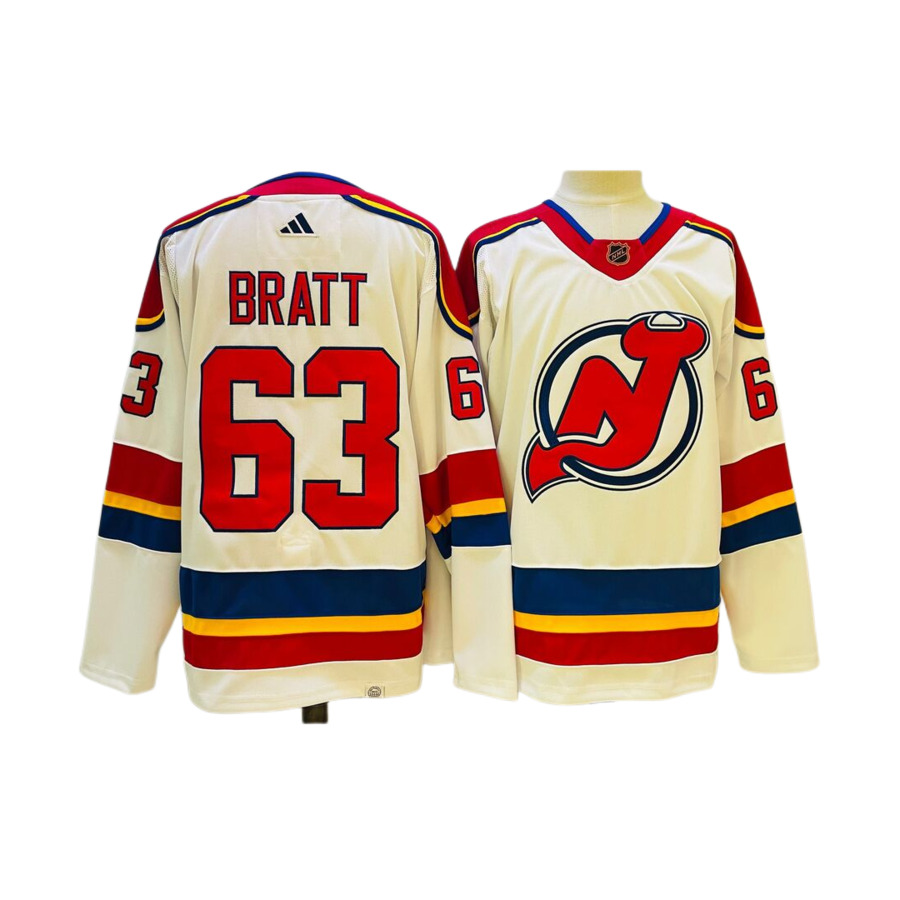 Men's New Jersey Devils Jesper Bratt White Special Edition 2.0 Breakaway Authentic Player Jerse