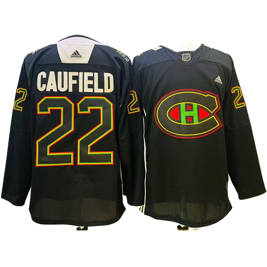 Men's Montreal Canadiens Cole Caufield Black 2023 Authentic Player Jersey