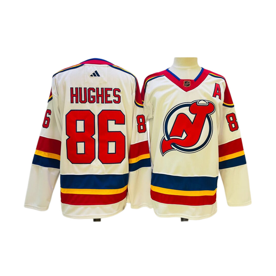 Men's New Jersey Devils Jack Hughes White Special Edition 2.0 Breakaway Authentic Player Jerse