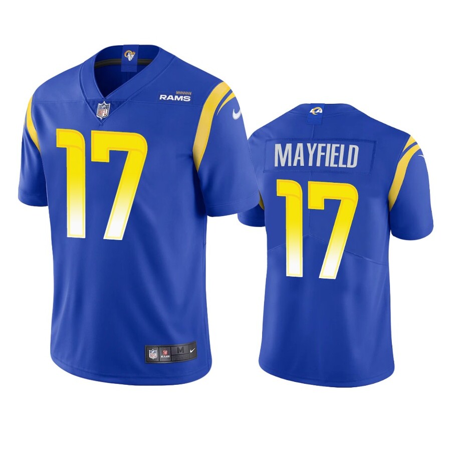 Men's Los Angeles Rams Baker Mayfield Royal Vapor Limited Jersey