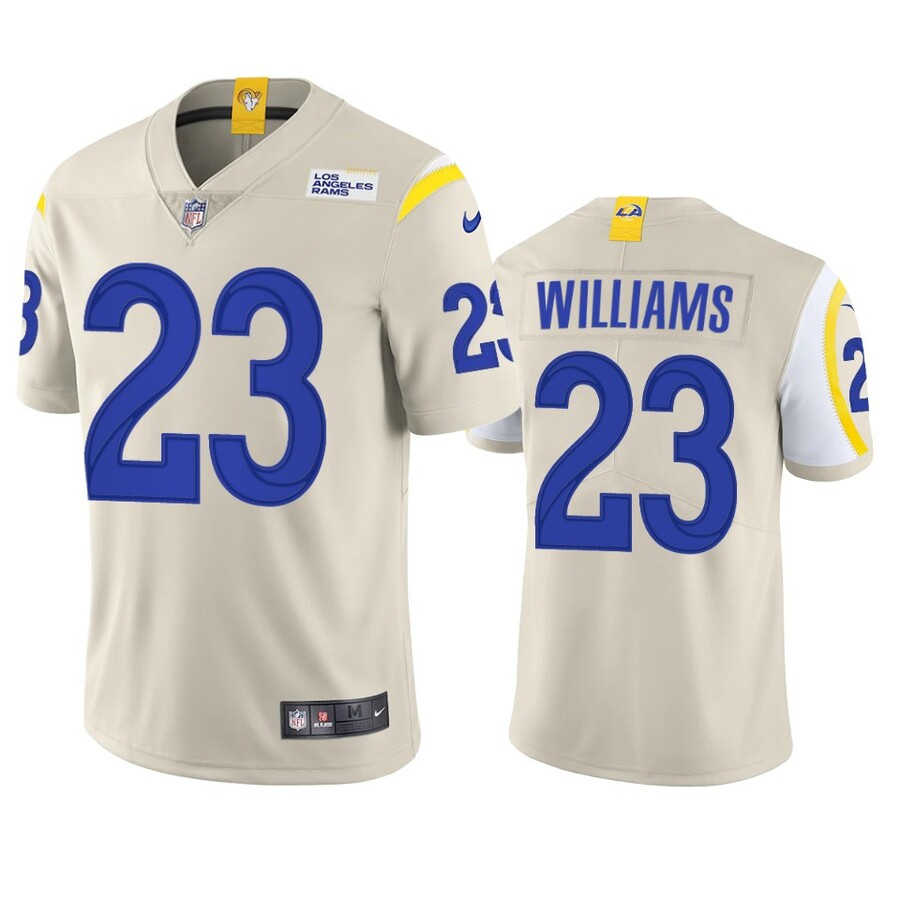 Men's Los Angeles Rams Kyren Williams Bone Vapor Limited Jersey