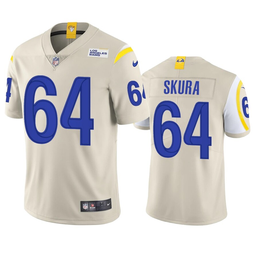 Men's Los Angeles Rams Matt Skura Bone Vapor Limited Jersey