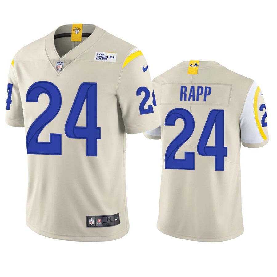 Men's Los Angeles Rams Taylor Rapp Bone Vapor Limited Jersey