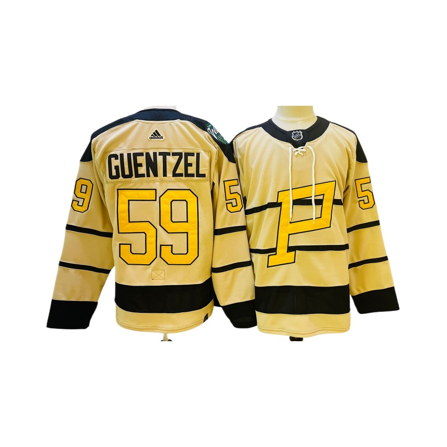 Men's Pittsburgh Penguins Jake Guentzel Cream 2023 Winter Classic Authentic Player Jersey