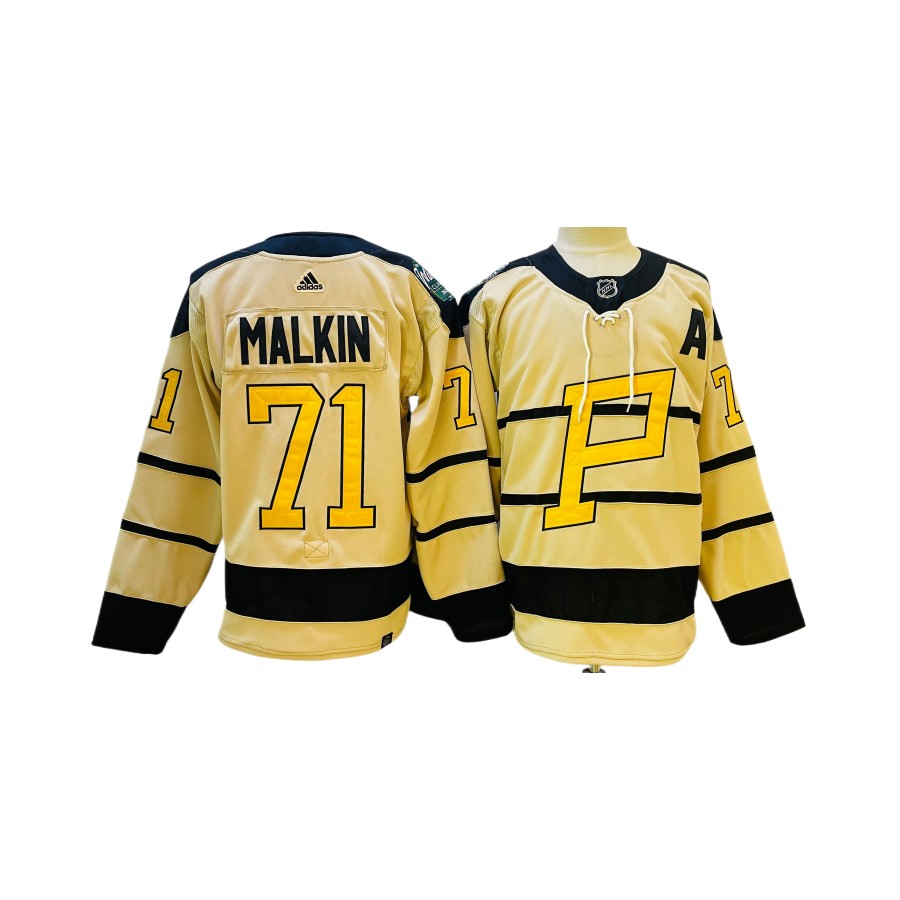 Men's Pittsburgh Penguins Evgeni Malkin Cream 2023 Winter Classic Authentic Player Jersey