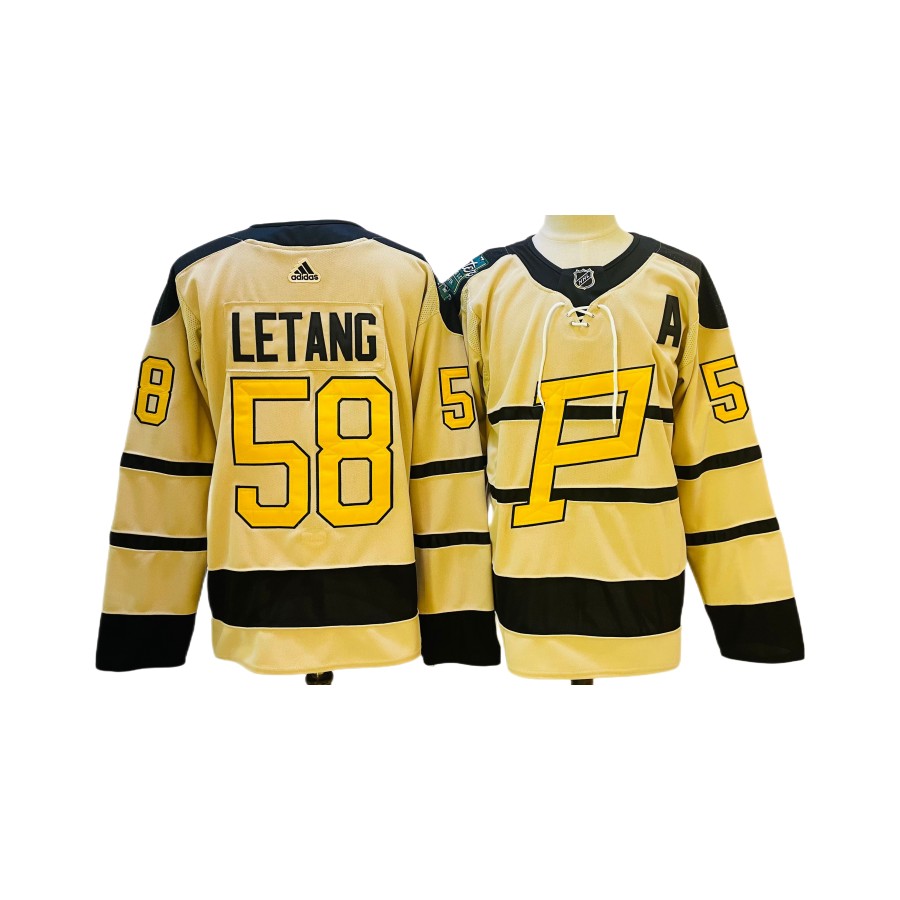 Men's Pittsburgh Penguins Chris Letang Cream 2023 Winter Classic Authentic Player Jersey