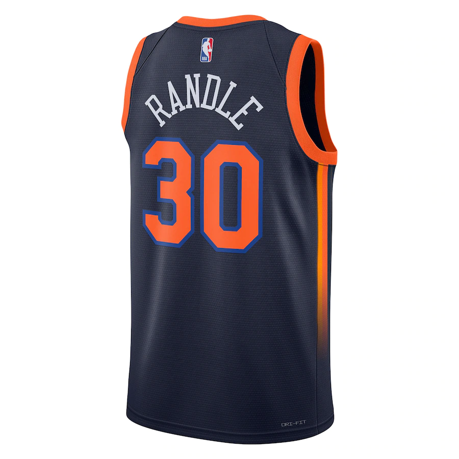 Men's New York Knicks Julius Randle Navy 2022-2023 Swingman Jersey - Statement Edition