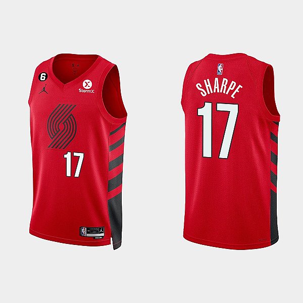 Men's Portland Trail Blazers Shaedon Sharpe Red 2022-2023 Player Jersey