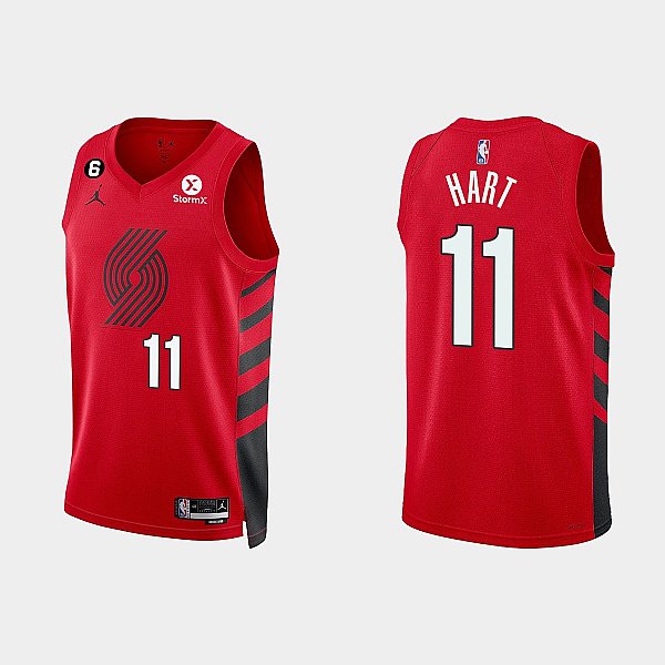 Men's Portland Trail Blazers Josh Hart Red 2022-2023 Player Jersey
