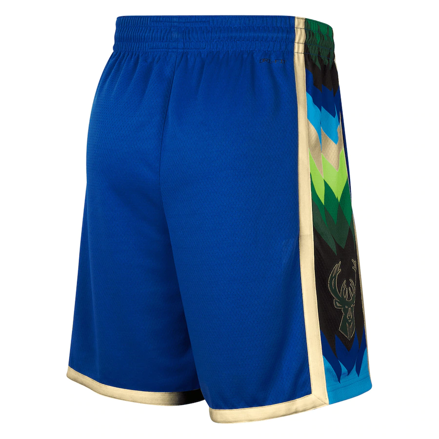 Men's Milwaukee Bucks Blue 2022-2023 Player Shorts - City Edition