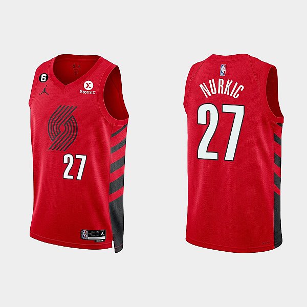 Men's Portland Trail Blazers Jusuf Nurkic Red 2022-2023 Player Jersey