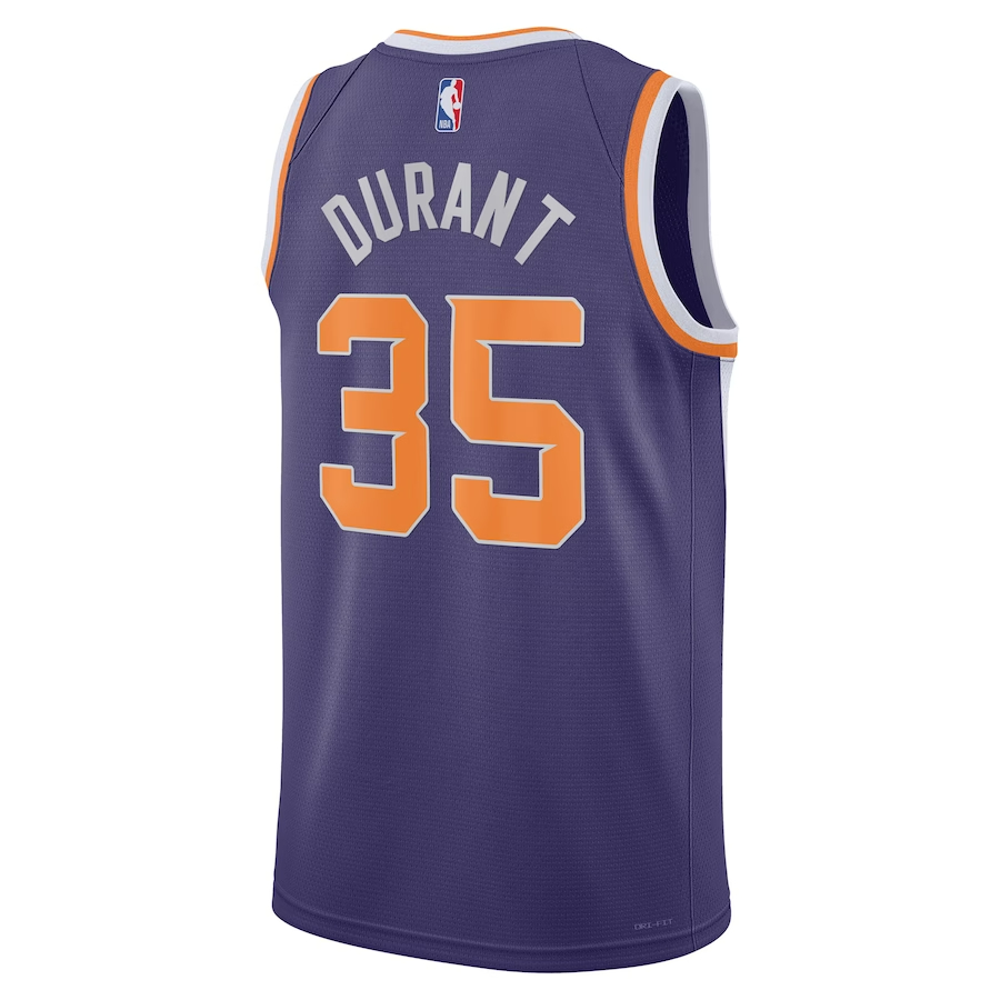 Men's Phoenix Suns Kevin Durant Purple 2022-23 Swingman Badge Player Jersey - Icon Edition