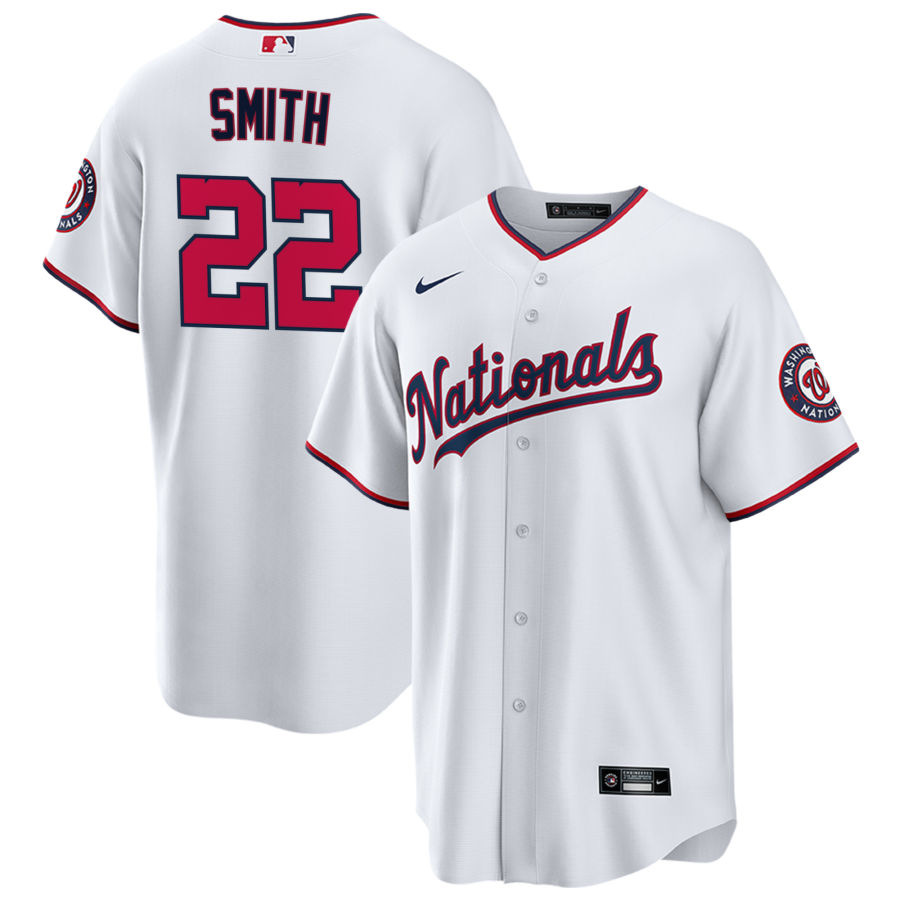 Men's Washington Nationals Dominic Smith White Player Jersey