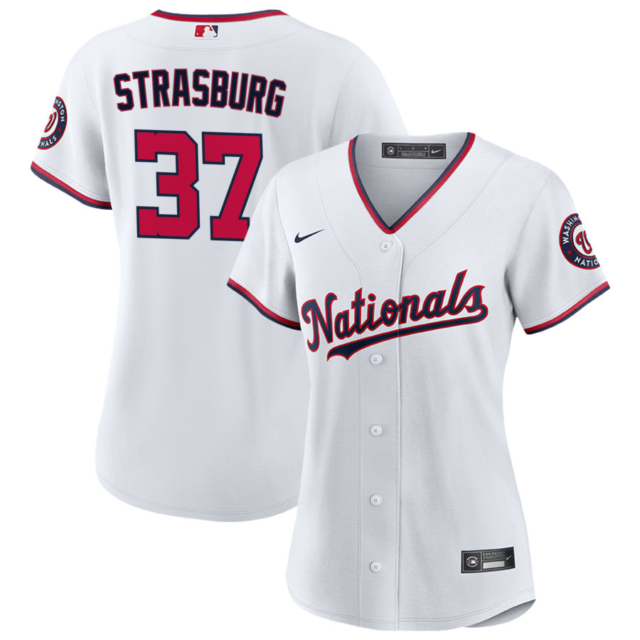 Women's Washington Nationals Stephen Strasburg White Player Jersey