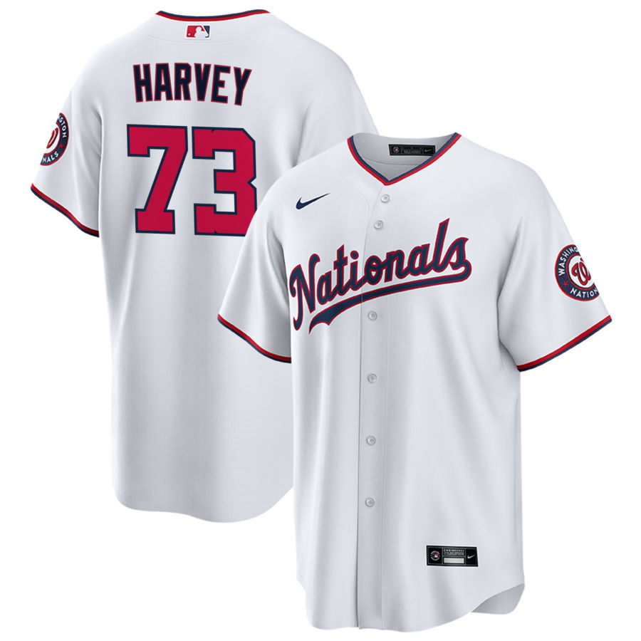 Men's Washington Nationals Hunter Harvey White Player Jersey