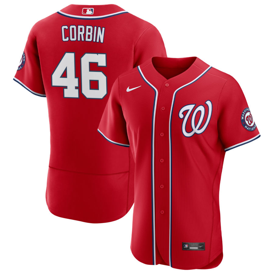 Men's Washington Nationals Patrick Corbin Scarlet Alternate Authentic Jersey