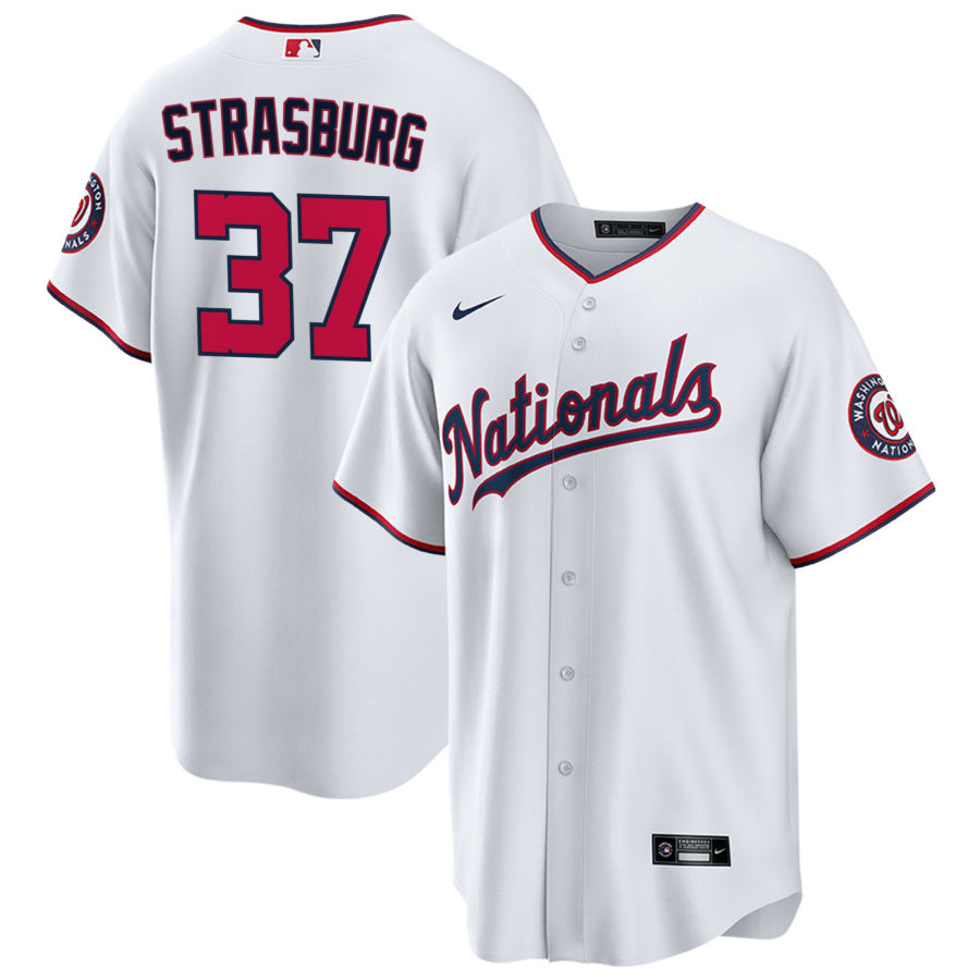 Men's Washington Nationals Stephen Strasburg White Home Jersey