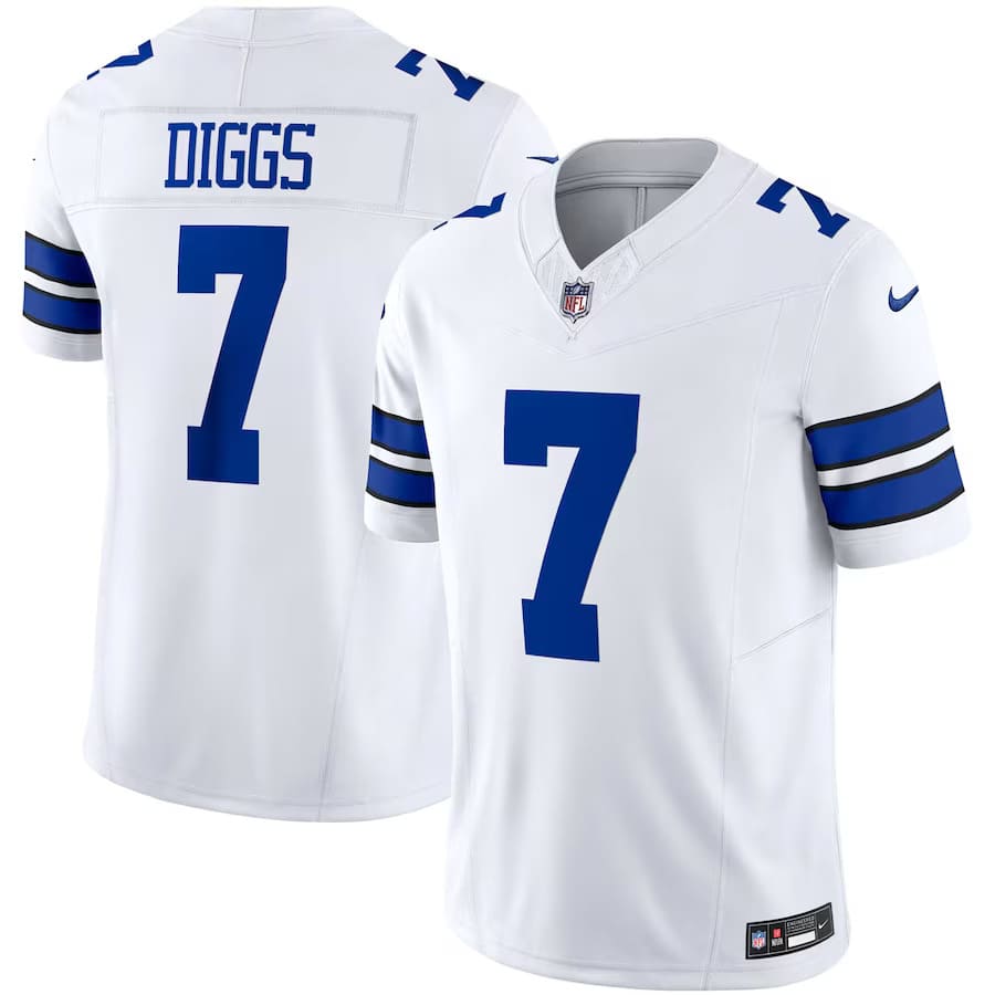 Mens Dallas Cowboys Trevon Diggs White Vapor F.U.S.E. Limited Jersey