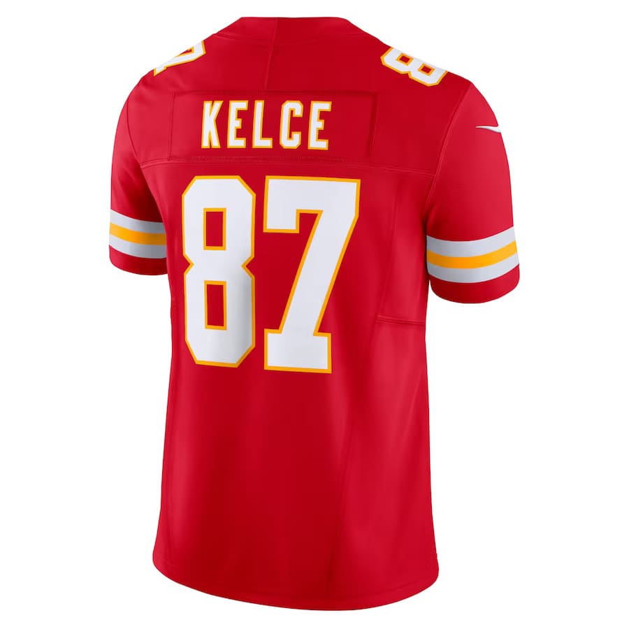 Mens Kansas City Chiefs Travis Kelce Red Vapor F.U.S.E. Limited Jersey