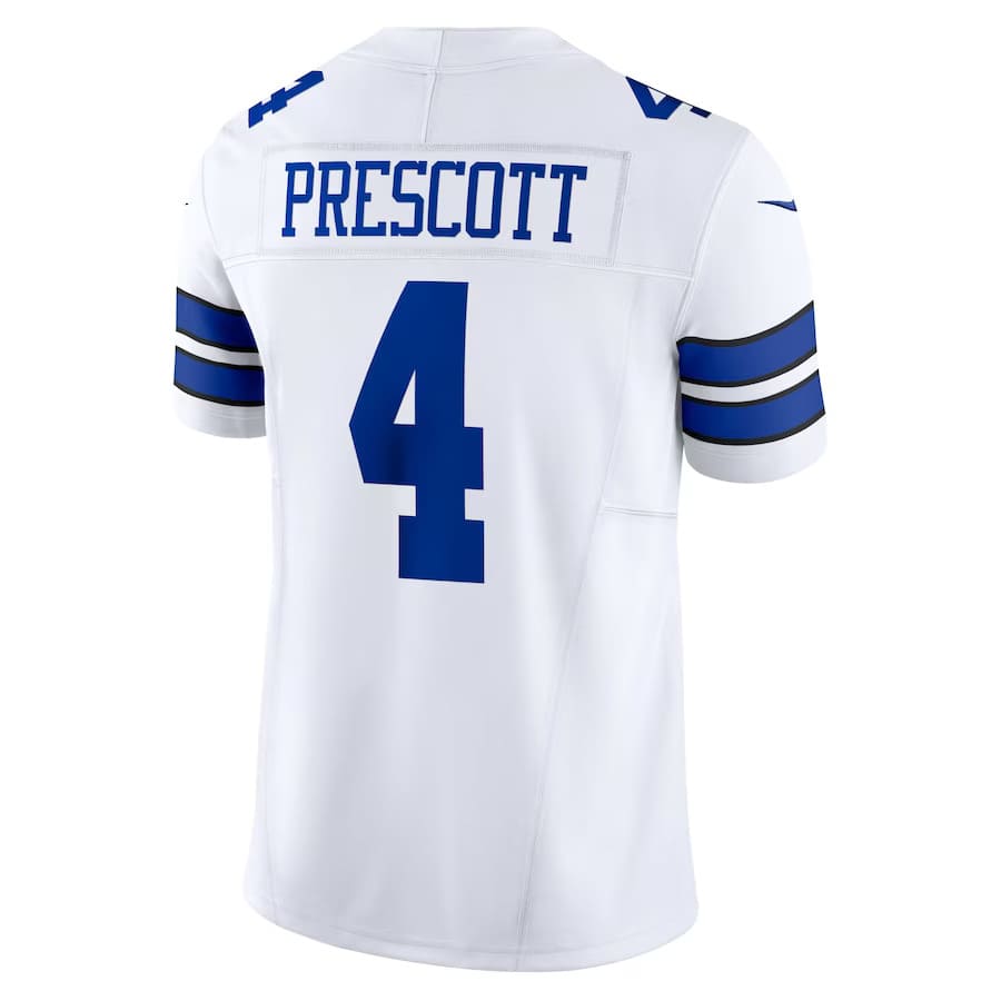 Mens Dallas Cowboys Dak Prescott White Vapor F.U.S.E. Limited Jersey