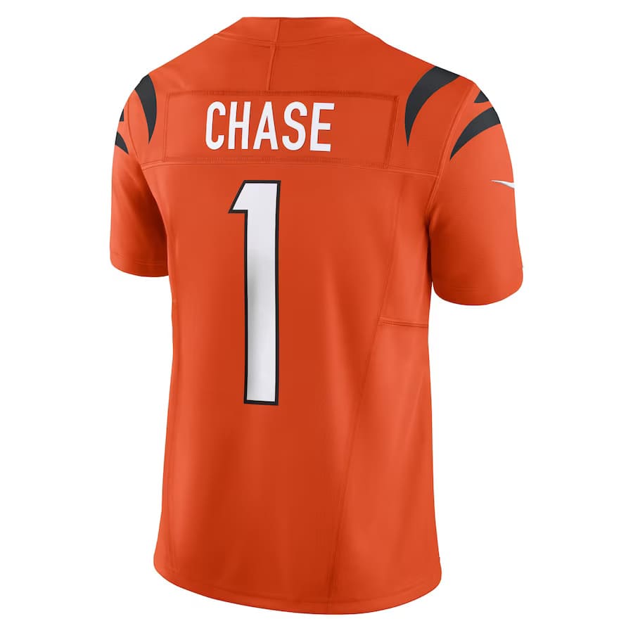 Mens Cincinnati Bengals JaMarr Chase Orange Alternate 1 Vapor F.U.S.E. Limited Jersey