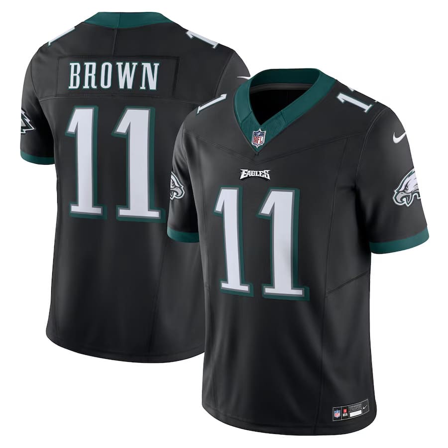 Mens Philadelphia Eagles A.J. Brown Black Vapor F.U.S.E. Limited Alternate Jersey