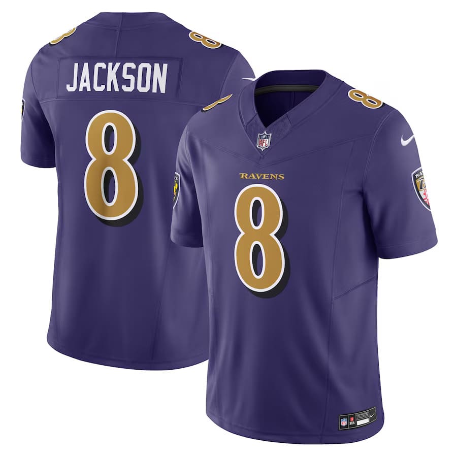 Mens Baltimore Ravens Lamar Jackson Purple Vapor F.U.S.E. Limited Alternate Jersey