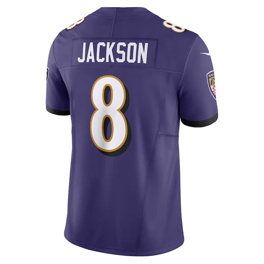 Mens Baltimore Ravens Lamar Jackson Purple Vapor F.U.S.E. Limited Jersey