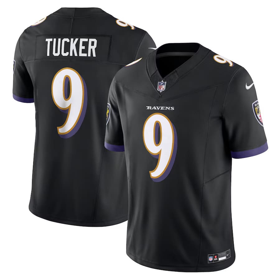 Mens Baltimore Ravens Justin Tucker Black Vapor F.U.S.E. Limited Alternate Jersey