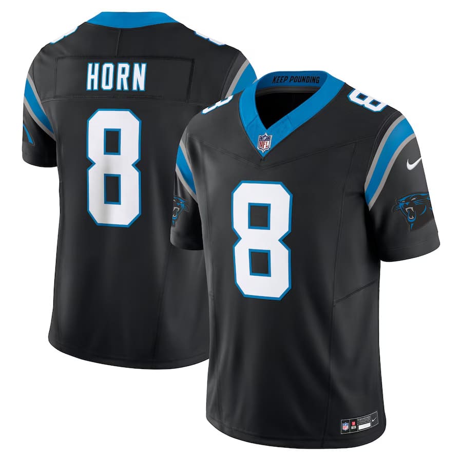 Mens Carolina Panthers Jaycee Horn Black Vapor F.U.S.E. Limited Jersey