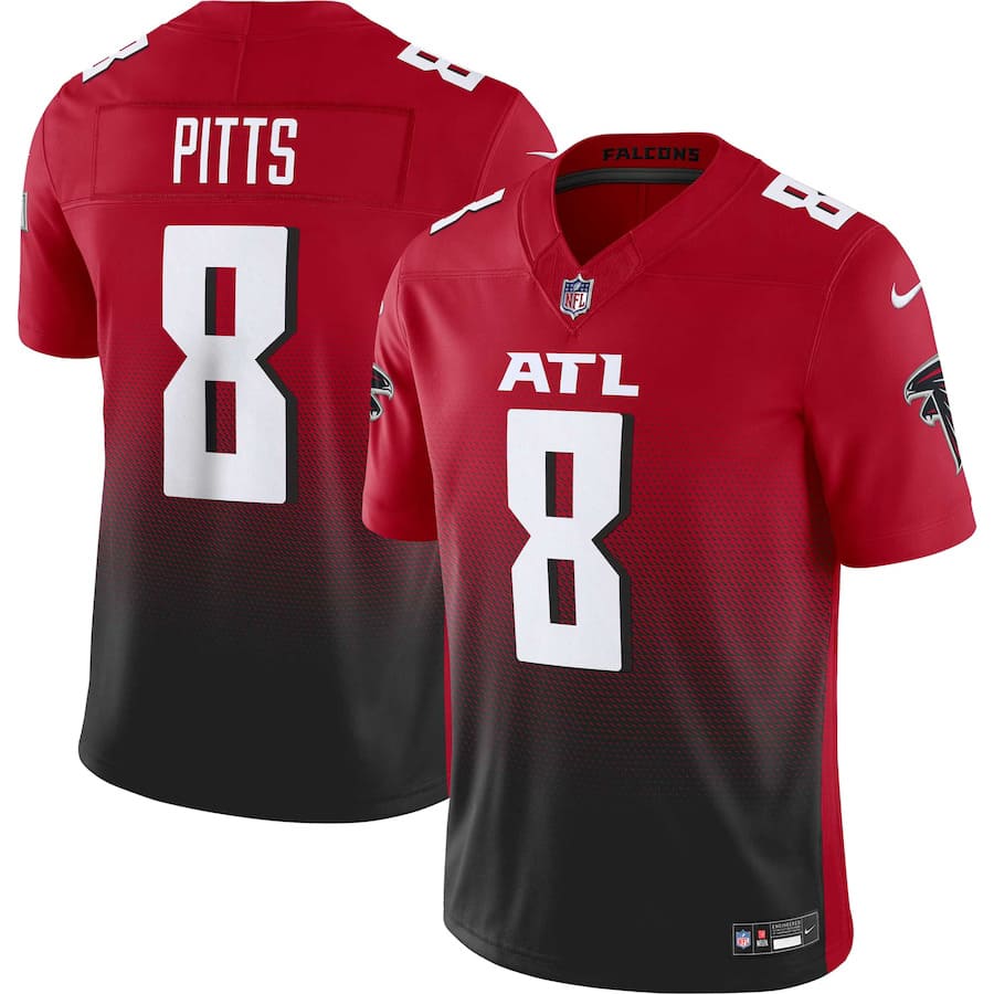 Mens Atlanta Falcons Kyle Pitts Red Vapor F.U.S.E. Limited Jersey