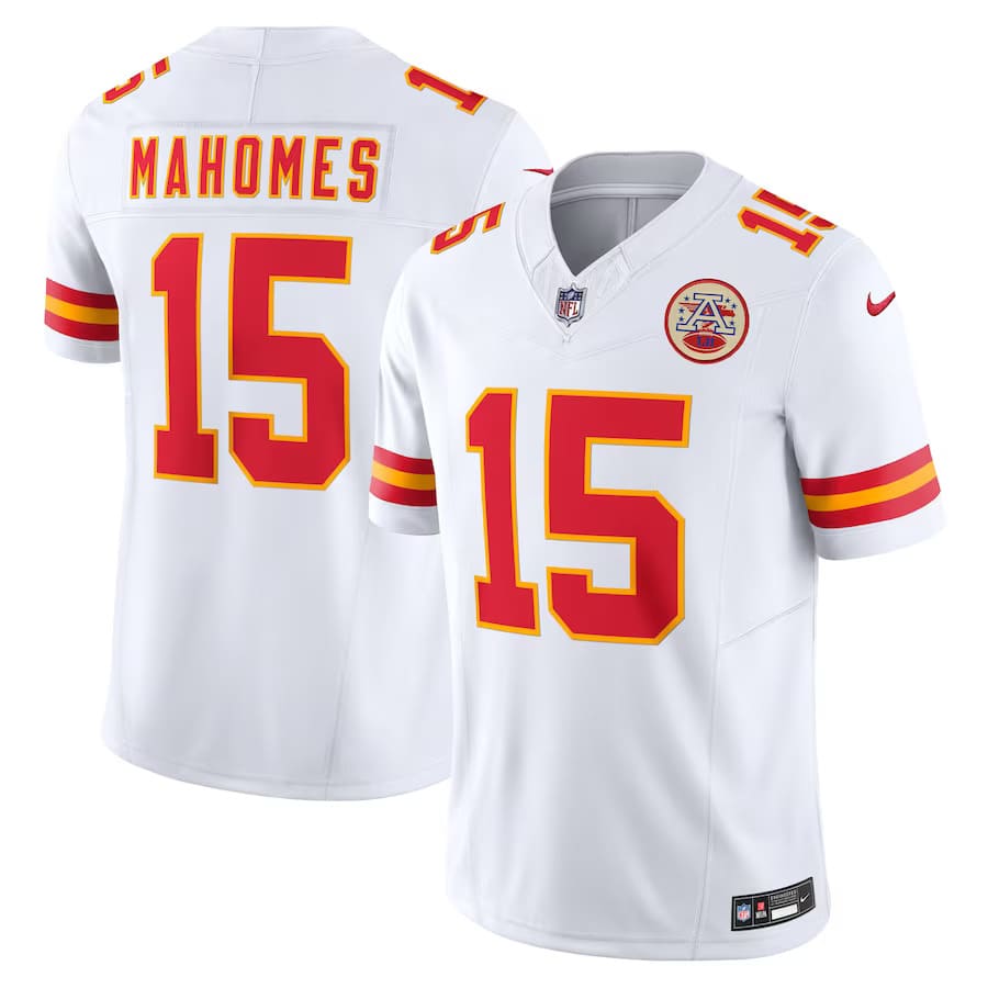 Mens Kansas City Chiefs Patrick Mahomes White Vapor F.U.S.E. Limited Jersey