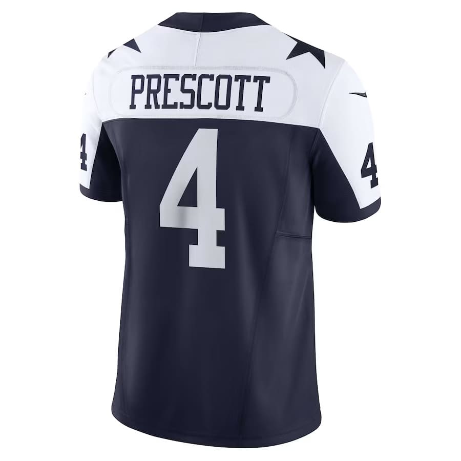 Mens Dallas Cowboys Dak Prescott Navy Alternate Vapor F.U.S.E. Limited Jersey