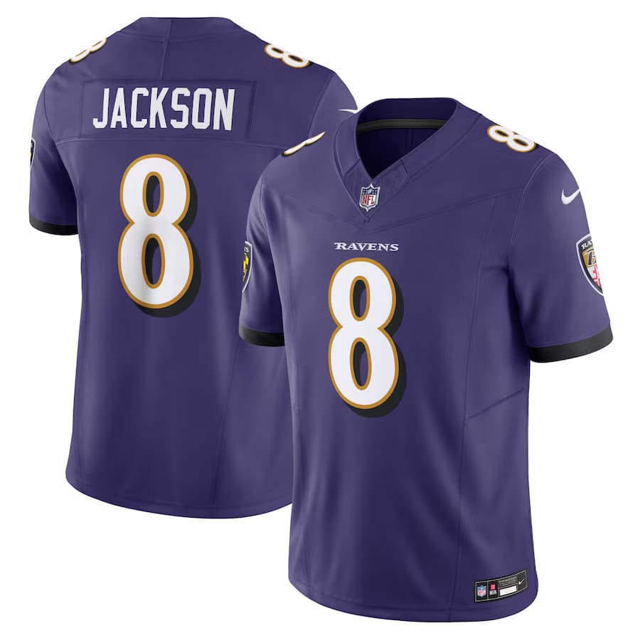 Mens Baltimore Ravens Lamar Jackson Purple Vapor F.U.S.E. Limited Jersey