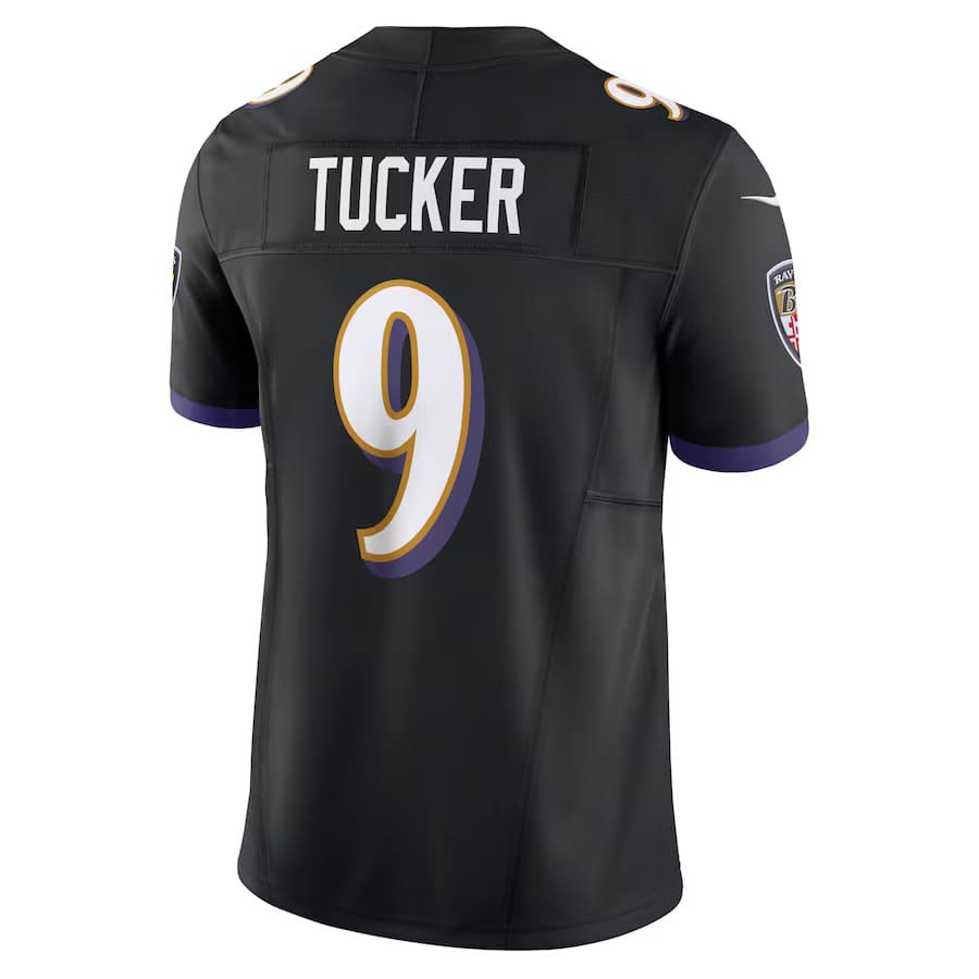 Mens Baltimore Ravens Justin Tucker Black Vapor F.U.S.E. Limited Alternate Jersey