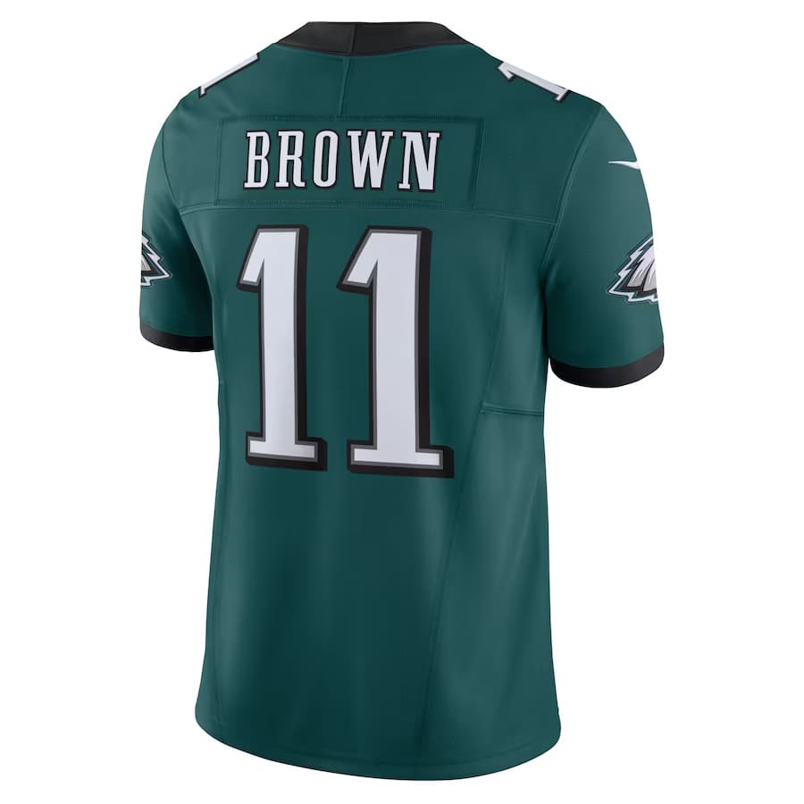 Mens Philadelphia Eagles A.J. Brown Midnight Green Vapor F.U.S.E. Limited Jersey