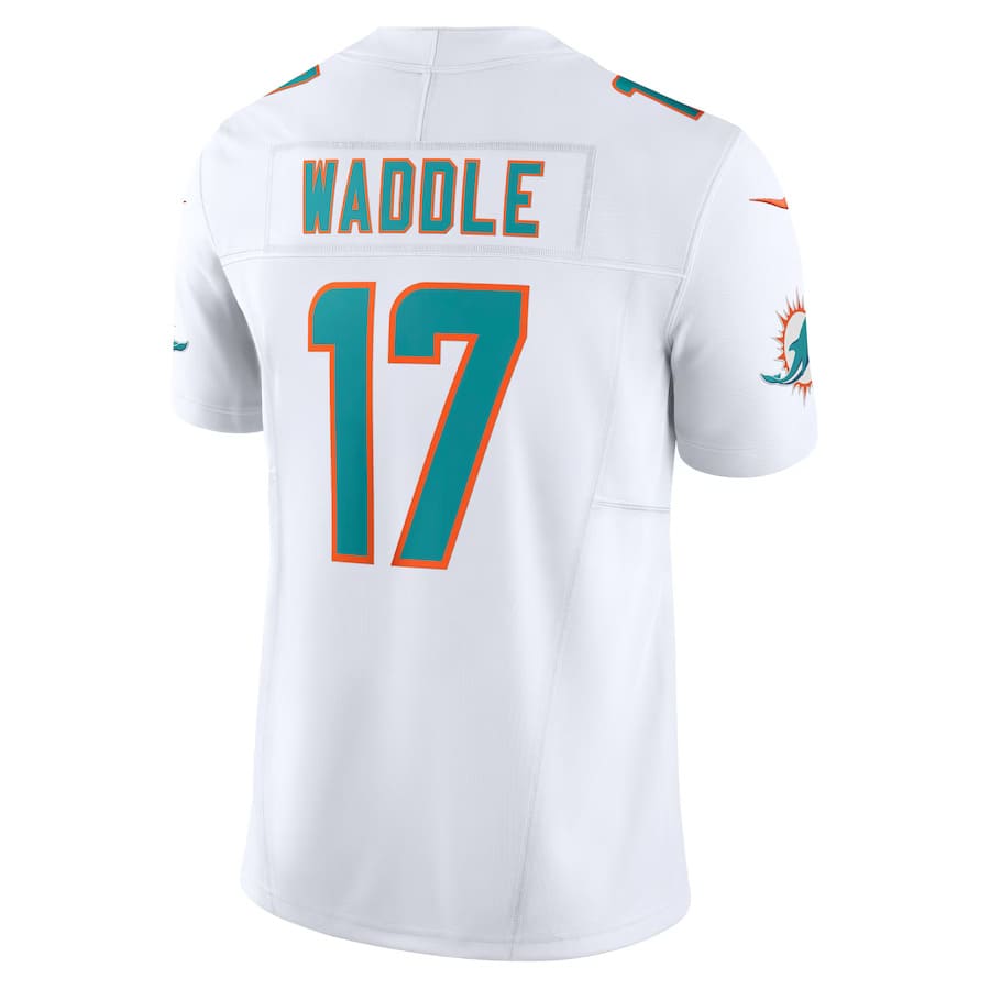 Mens Miami Dolphins Jaylen Waddle White Vapor F.U.S.E. Limited Jersey