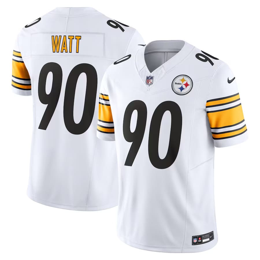 Mens Pittsburgh Steelers T.J. Watt White Vapor F.U.S.E. Limited Jersey