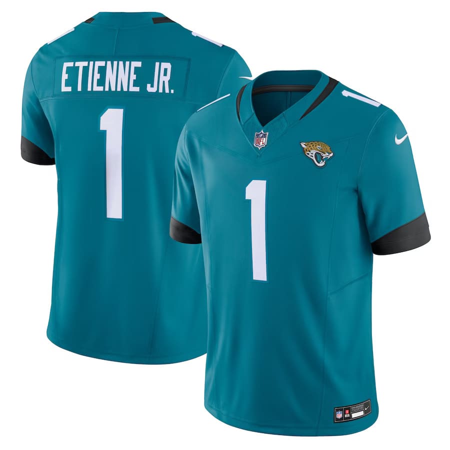 Mens Jacksonville Jaguars Travis Etienne Teal Vapor F.U.S.E. Limited Jersey