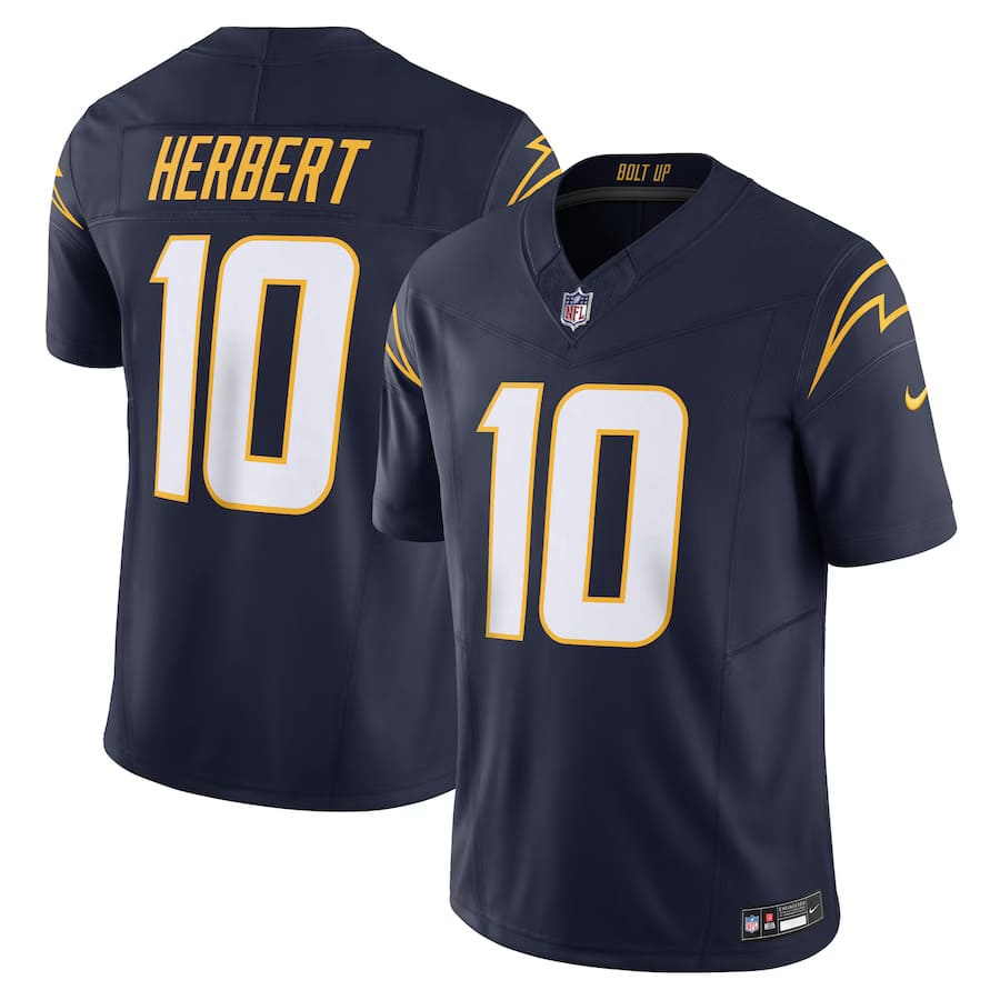 Mens Los Angeles Chargers Justin Herbert Navy Alternate 1 Vapor F.U.S.E. Limited Jersey