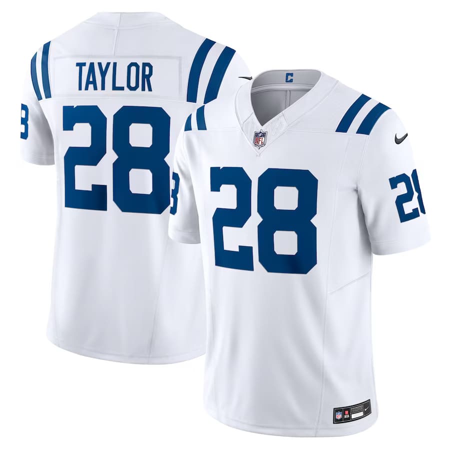 Mens Indianapolis Colts Jonathan Taylor White Vapor F.U.S.E. Limited Jersey