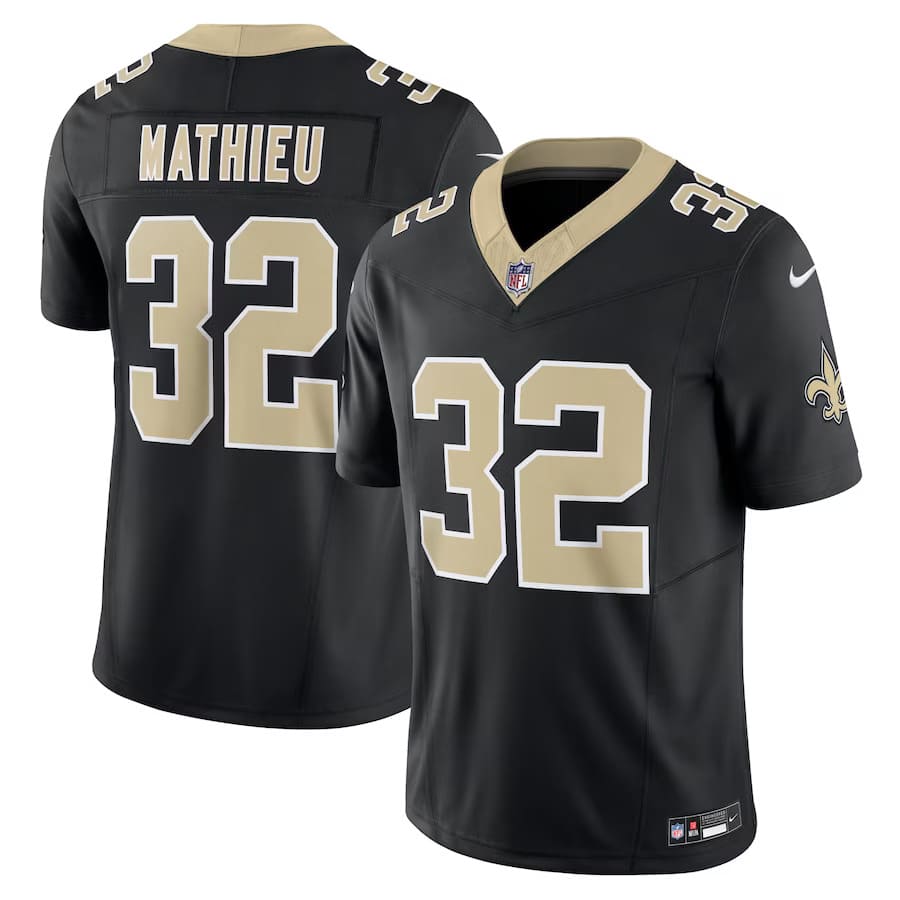 Mens New Orleans Saints Tyrann Mathieu Black Vapor F.U.S.E. Limited Jersey
