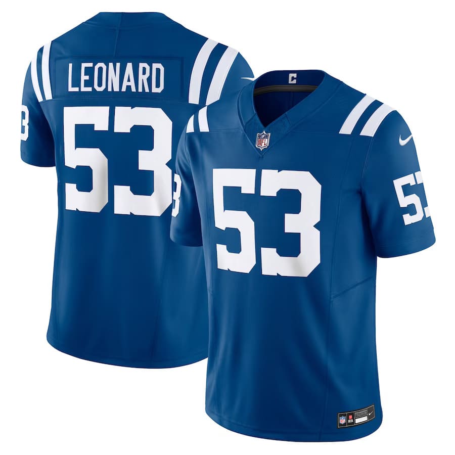 Mens Indianapolis Colts Shaquille Leonard Royal Vapor F.U.S.E. Limited Jersey